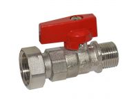 Bianchi Кран прямой d1/2" С х 3/4" В с накидной гайкой (red/красный) (528M04050F)
