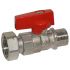 Bianchi Кран прямий d1/2" З х 3/4" В з накидною гайкою (red/червоний) (528M04050F)
