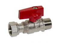Bianchi Кран прямой d1/2" С х 1/2" В с накидной гайкой (red/красный) (528M04040F)