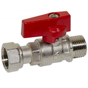 Bianchi Кран прямой d1/2" С х 1/2" В с накидной гайкой (red/красный) (528M04040F)