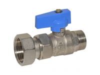Bianchi Кран прямой d3/4" С х 1" В с накидной гайкой (blue/синий) (528M05060E)