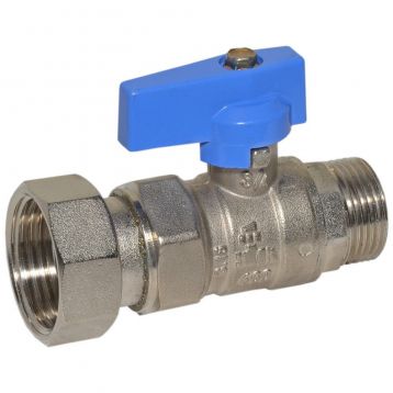 Bianchi Кран прямой d3/4" С х 1" В с накидной гайкой (blue/синий) (528M05060E)