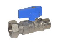 Bianchi Кран прямой d1/2" С х 3/4" В с накидной гайкой (blue/синий) (528M04050E)