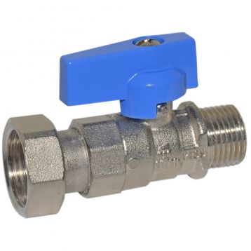 Bianchi Кран прямой d1/2" С х 3/4" В с накидной гайкой (blue/синий) (528M04050E)