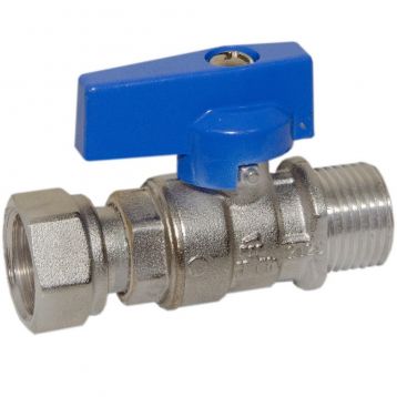 Bianchi Кран прямой d1/2" С х 1/2" В с накидной гайкой (blue/синий) (528M04040E)