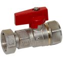 Bianchi Кран прямой d3/4" В х 3/4" В с накидной гайкой (red/красный) (528005050F)