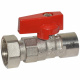 Bianchi Кран прямий d1/2" В х 3/4" В з накидною гайкою (red/червоний) (528004050F)