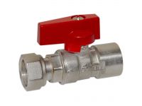 Bianchi Кран прямой d1/2" В х 1/2" В с накидной гайкой (red/красный) (528004040F)