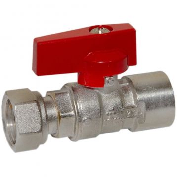 Bianchi Кран прямой d1/2" В х 1/2" В с накидной гайкой (red/красный) (528004040F)