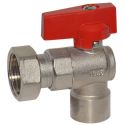 Bianchi Кран угловой d1/2" В х 3/4" В с накидной гайкой (red/красный) (527004050F)