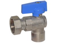Bianchi Кран угловой d1/2" В х 3/4" В с накидной гайкой (blue/синий) (527004050E)