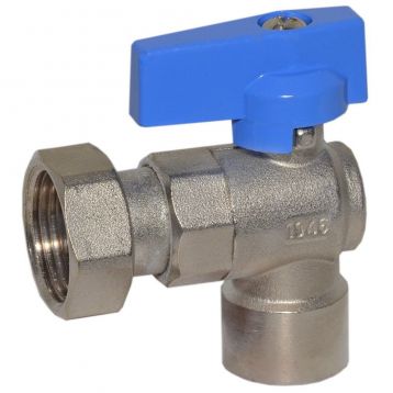 Bianchi Кран угловой d1/2" В х 3/4" В с накидной гайкой (blue/синий) (527004050E)