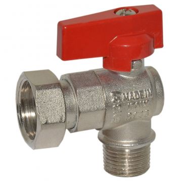 Bianchi Кран угловой d1/2" С х 3/4" В с накидной гайкой (red/красный) (526004050F)