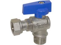 Bianchi Кран угловой d1/2" С х 1/2" В с накидной гайкой (blue/синий) (526004040E)