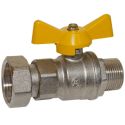 Bianchi Кран газовый прямой d3/4" С х 1" В (накидка гайка) (528M05060G)