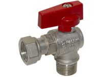 Bianchi Кран угловой d1/2" С х 1/2" В с накидной гайкой (red/красный) (526004040F)