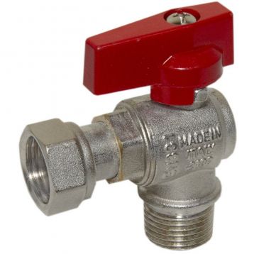 Bianchi Кран угловой d1/2" С х 1/2" В с накидной гайкой (red/красный) (526004040F)
