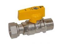 Bianchi Кран газовый прямой d1/2" С х 1/2" В (накидка гайка) (528M04040G)
