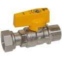 Bianchi Кран газовый прямой d1/2" С х 1/2" В (накидка гайка) (528M04040G)