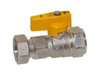 Bianchi Кран (газ) прямой d3/4" В х 3/4" В (накидка гайка) (528005050G)