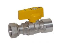 Bianchi Кран (газ) прямой d1/2" В х 1/2" В (накидка гайка) (528004040G)