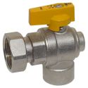Bianchi Кран газовый угловой d3/4" В х 1" В (накидка гайка) (527005060G)