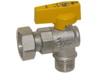 Bianchi Кран газовый угловой d1/2" С х 3/4" В (накидка гайка) (526004050G)