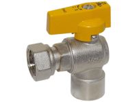 Bianchi Кран газовый угловой d1/2" В х 1/2" В (накидка гайка) (527004040G)