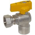 Bianchi Кран газовый угловой d1/2" В х 1/2" В (накидка гайка) (527004040G)