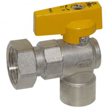 Bianchi Кран газовий кутовий d1/2" В х 3/4" В (накидка гайка) (527004050G)