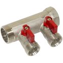 Bianchi Коллектор с шаровыми кранами d1" х 2 х 3/4" УР (red/красный) I-45 мм (202C06050A)