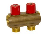 Bianchi Коллектор с вентилями d1" х 2 х 3/4" НР (red/красный) I-50 мм (232E06050A)