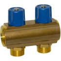 Bianchi Коллектор с вентилями d1" х 2 х 3/4" НР (blue/синий) I-50 мм (232E06050D)