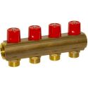 Bianchi Колектор з вентилями d1" х 4 х 3/4"ЗР (red/червоний) 50 мм (234E06050A)