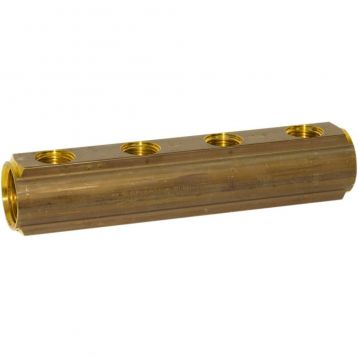 Bianchi Коллектор d1" х 4 х 1/2" ВР латунь с отверстием для ПВ 3/8" I-50 мм (254A060400)