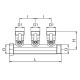 Bianchi Коллектор с шаровыми кранами d1" х 3 х 3/4" УР (red/красный) I-45 мм (203C06050A)