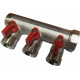 Bianchi Коллектор с шаровыми кранами d1" х 3 х 3/4" УР (red/красный) I-45 мм (203C06050A)