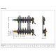 Caleffi из технополимера 1"x3/4" на 13 контуров в сборе (6716O1)
