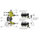 CALEFFI Коллектор из технополимера в шкафу с насосом UPS 25-60 d3/4" С x 5 x 3/4" С 6 bar (1825E1)