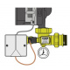 CALEFFI Коллектор из технополимера в шкафу с насосом UPS 25-60 d3/4" С x 5 x 3/4" С 6 bar (1825E1)