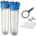 Фільтр-колба Atlas Filtri DP BIG DUO TS (прозора) Ø1 1/2" IN (пластик) 20" 45°C 8,3 bar KIT (ZA1802911)