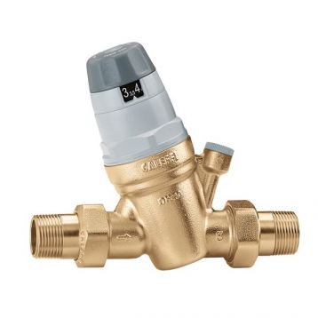 Редуктор давления воды Caleffi со шкалой Ø1 1/2" латунь Max. 25 bar 1÷6 bar 40 °C (535080)