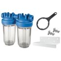 Фильтр-колба Atlas Filtri DP BIG DUO TS (прозрачный) Ø1" IN (пластик) 10" 45°C 8,3 bar KIT (ZA1702711)