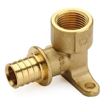 3400.23 Коліно настінне Ø20 x 1/2" ВР H 41,5 мм (натяжна гільза) GENERAL FITTINGS
