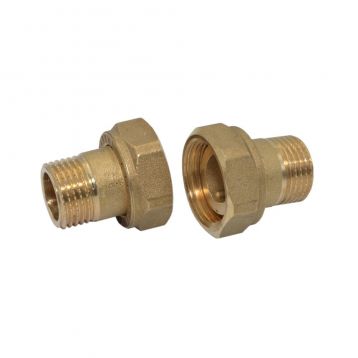 Pattaroni Штуцер-адаптер латунний (пара) d1/2" х 3/4" ЗВ (F622R003)