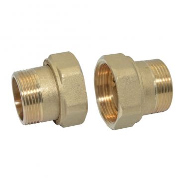 Pattaroni Штуцер-адаптер латунний (пара) d1 1/2" х 2" ЗВ (F622R007)