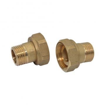 Pattaroni Штуцер-адаптер латунний (пара) d3/8" х 1/2" ЗВ (F622R001)