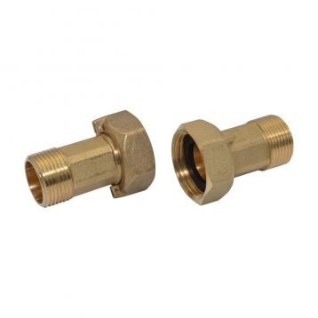 Pattaroni Штуцер для лічильника латунний (пара) d3/4" х 1" ЗВ (F191R002)