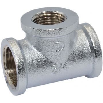 Pattaroni Трійник редукційний (хром) d3/4" x 1/2" x 3/4" ВВВ (F131CR001)