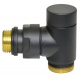 Кран отсекающий угловой Carlo Poletti BLACK MATTE d1/2" х 24-19 CYLINDER (V30211EFS9005O)